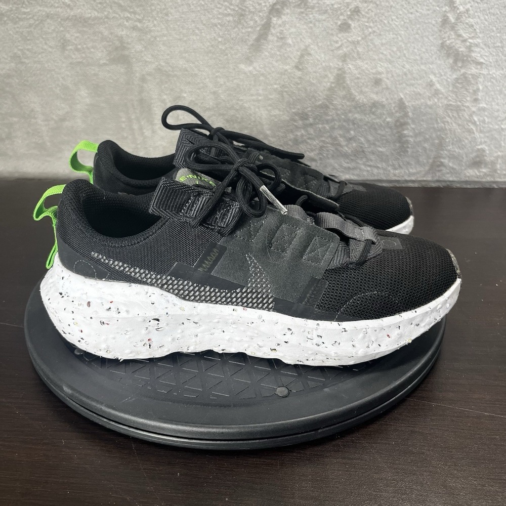 Nike Womens Size 7 Crater Impact Black/Iron Grey-Off Noir Lace Up Sneakers